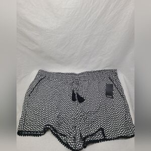 Ana black and white high rise summer shorts womens size XL- New with tags